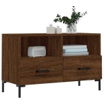 vidaXL Comodă TV, stejar maro, 80x36x50 cm, lemn prelucrat vidaXL Comodă TV, stejar maro, 80x36x50 cm, lemn prelucrat