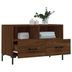 vidaXL Comodă TV, stejar maro, 80x36x50 cm, lemn prelucrat vidaXL Comodă TV, stejar maro, 80x36x50 cm, lemn prelucrat