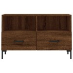 vidaXL Comodă TV, stejar maro, 80x36x50 cm, lemn prelucrat vidaXL Comodă TV, stejar maro, 80x36x50 cm, lemn prelucrat