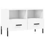 vidaXL Comodă TV, alb, 80x36x50 cm, lemn prelucrat vidaXL Comodă TV, alb, 80x36x50 cm, lemn prelucrat