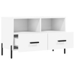 vidaXL Comodă TV, alb, 80x36x50 cm, lemn prelucrat vidaXL Comodă TV, alb, 80x36x50 cm, lemn prelucrat