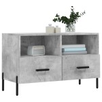 vidaXL Comodă TV, gri beton, 80x36x50 cm, lemn compozit vidaXL Comodă TV, gri beton, 80x36x50 cm, lemn compozit