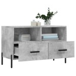 vidaXL Comodă TV, gri beton, 80x36x50 cm, lemn compozit vidaXL Comodă TV, gri beton, 80x36x50 cm, lemn compozit