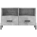 vidaXL Comodă TV, gri beton, 80x36x50 cm, lemn compozit vidaXL Comodă TV, gri beton, 80x36x50 cm, lemn compozit