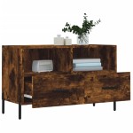 vidaXL Comodă TV, stejar fumuriu, 80x36x50 cm, lemn prelucrat