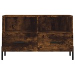 vidaXL Comodă TV, stejar fumuriu, 80x36x50 cm, lemn prelucrat