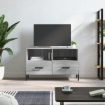 vidaXL Comodă TV, gri sonoma, 80x36x50 cm, lemn prelucrat vidaXL Comodă TV, gri sonoma, 80x36x50 cm, lemn prelucrat