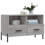 vidaXL Comodă TV, gri sonoma, 80x36x50 cm, lemn prelucrat vidaXL Comodă TV, gri sonoma, 80x36x50 cm, lemn prelucrat