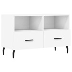 vidaXL Comodă TV, alb, 80x36x50 cm, lemn prelucrat vidaXL Comodă TV, alb, 80x36x50 cm, lemn prelucrat