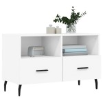 vidaXL Comodă TV, alb, 80x36x50 cm, lemn prelucrat vidaXL Comodă TV, alb, 80x36x50 cm, lemn prelucrat