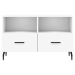 vidaXL Comodă TV, alb, 80x36x50 cm, lemn prelucrat vidaXL Comodă TV, alb, 80x36x50 cm, lemn prelucrat