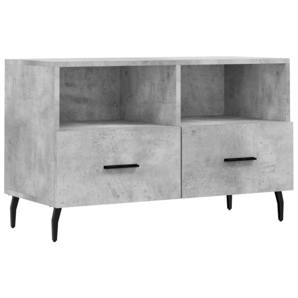 vidaXL Comodă TV, gri beton, 80x36x50 cm, lemn compozit
