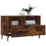 vidaXL Comodă TV, stejar fumuriu, 80x36x50 cm, lemn prelucrat