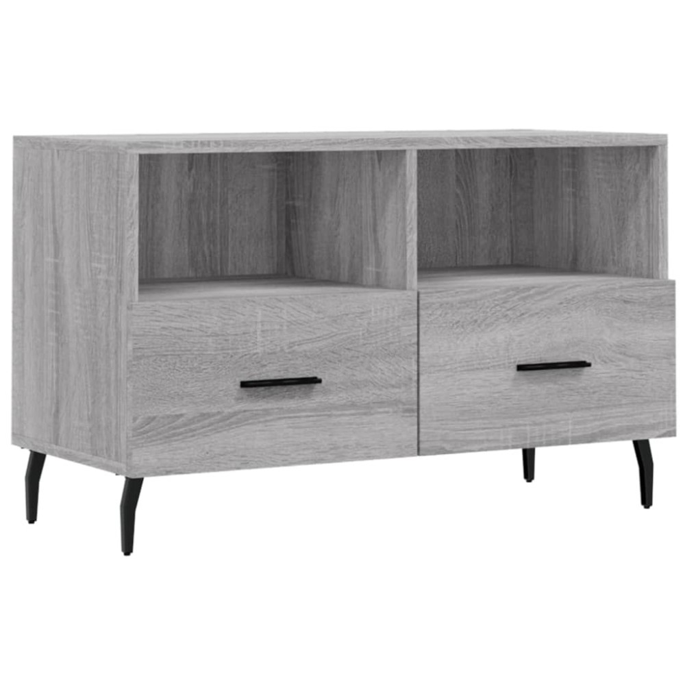 vidaXL Comodă TV, gri sonoma, 80x36x50 cm, lemn prelucrat