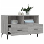 vidaXL Comodă TV, gri sonoma, 80x36x50 cm, lemn prelucrat vidaXL Comodă TV, gri sonoma, 80x36x50 cm, lemn prelucrat