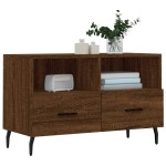 vidaXL Comodă TV, stejar maro, 80x36x50 cm, lemn prelucrat vidaXL Comodă TV, stejar maro, 80x36x50 cm, lemn prelucrat