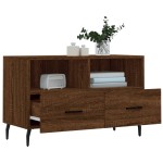 vidaXL Comodă TV, stejar maro, 80x36x50 cm, lemn prelucrat vidaXL Comodă TV, stejar maro, 80x36x50 cm, lemn prelucrat