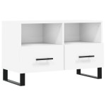 vidaXL Comodă TV, alb, 80x36x50 cm, lemn prelucrat vidaXL Comodă TV, alb, 80x36x50 cm, lemn prelucrat