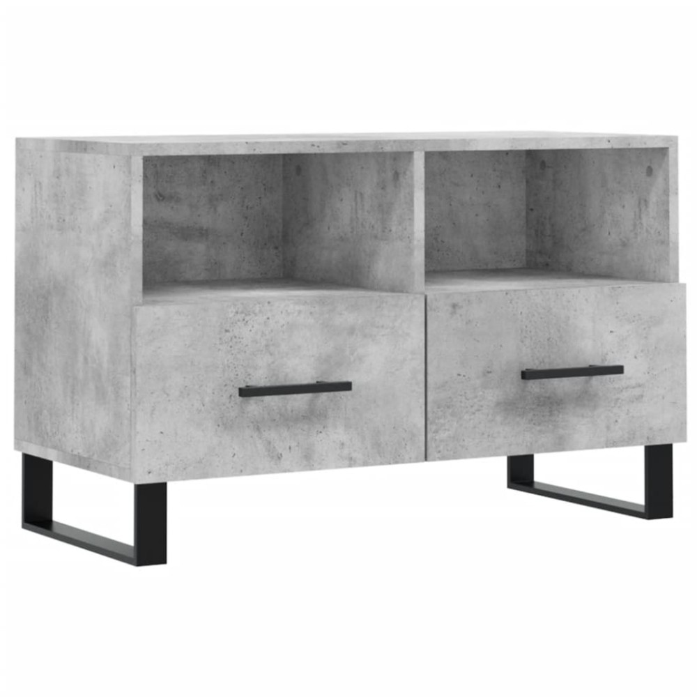 vidaXL Comodă TV, gri beton, 80x36x50 cm, lemn compozit