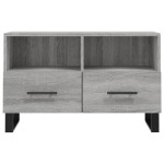 vidaXL Comodă TV, gri sonoma, 80x36x50 cm, lemn prelucrat vidaXL Comodă TV, gri sonoma, 80x36x50 cm, lemn prelucrat