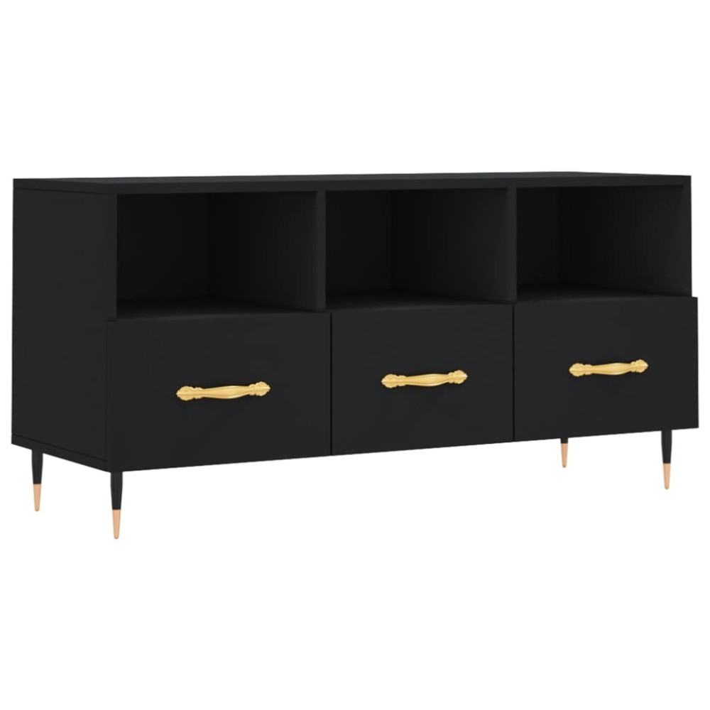 vidaXL Dulap TV, negru, 102x36x50 cm, lemn prelucrat