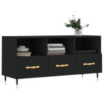vidaXL Dulap TV, negru, 102x36x50 cm, lemn prelucrat