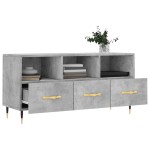 vidaXL Dulap TV, gri beton, 102x36x50 cm, lemn prelucrat