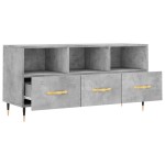 vidaXL Dulap TV, gri beton, 102x36x50 cm, lemn prelucrat