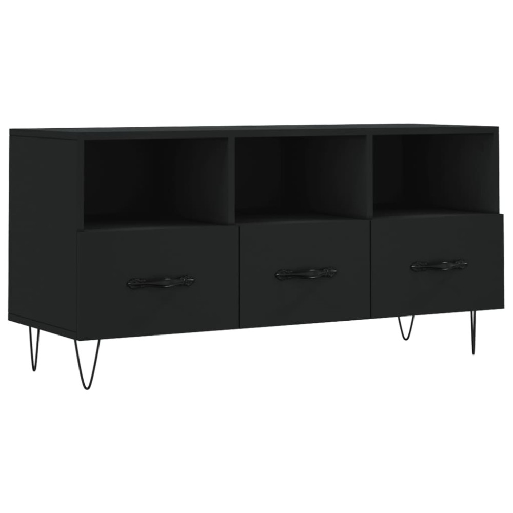 vidaXL Dulap TV, negru, 102x36x50 cm, lemn prelucrat