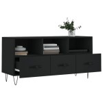 vidaXL Dulap TV, negru, 102x36x50 cm, lemn prelucrat