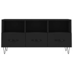 vidaXL Dulap TV, negru, 102x36x50 cm, lemn prelucrat