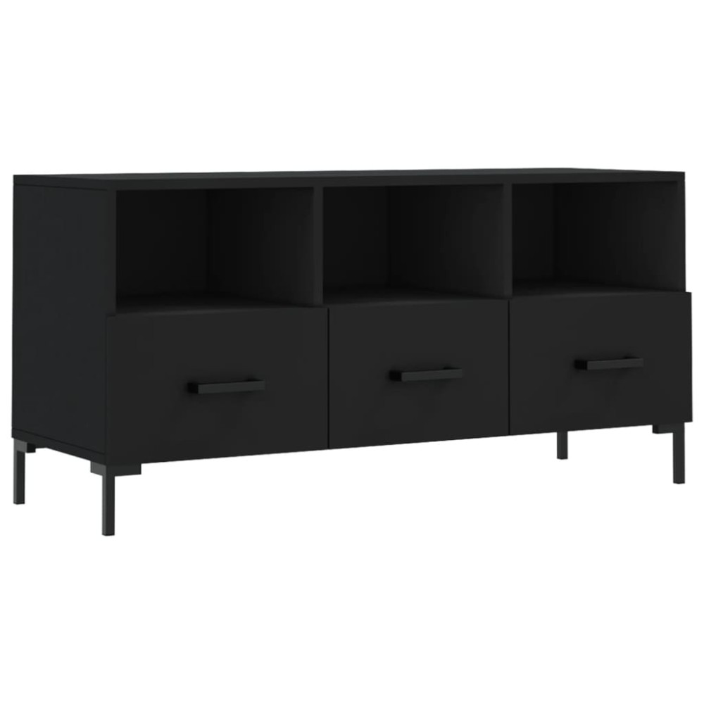 vidaXL Dulap TV, negru, 102x36x50 cm, lemn prelucrat
