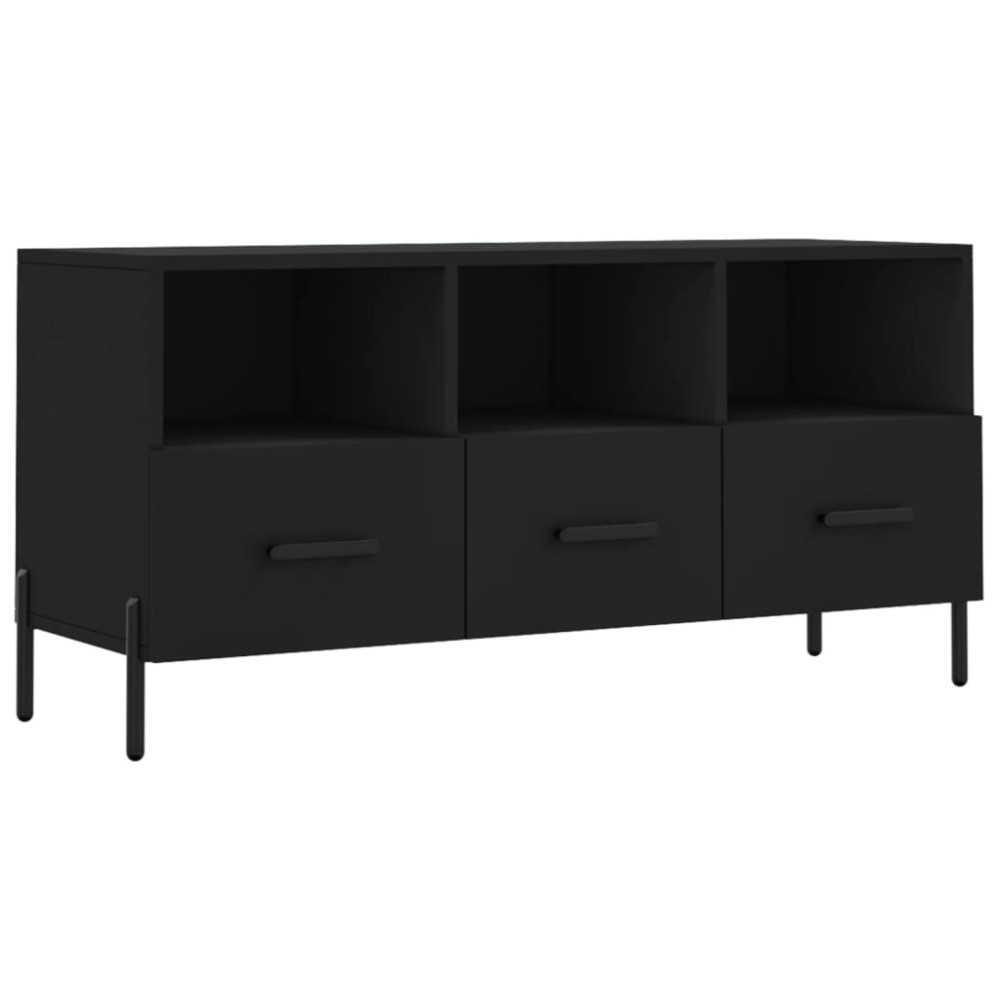 vidaXL Dulap TV, negru, 102x36x50 cm, lemn prelucrat