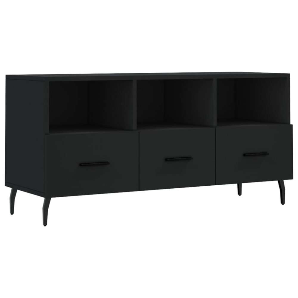 vidaXL Dulap TV, negru, 102x36x50 cm, lemn prelucrat