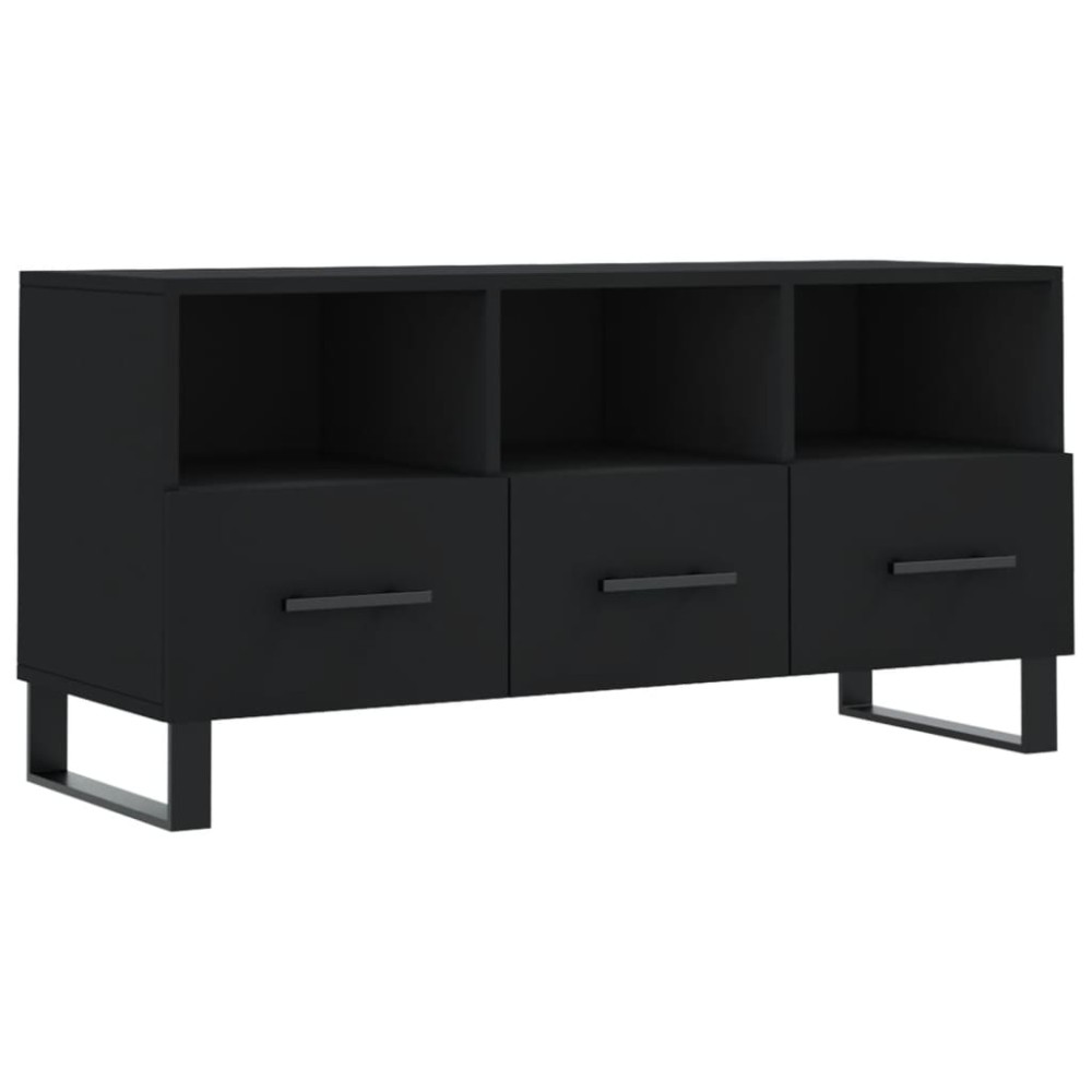 vidaXL Dulap TV, negru, 102x36x50 cm, lemn prelucrat
