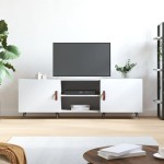 vidaXL Comodă TV, alb, 150x30x50 cm, lemn compozit