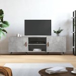 vidaXL Comodă TV, gri beton, 150x30x50 cm, lemn compozit vidaXL Comodă TV, gri beton, 150x30x50 cm, lemn compozit