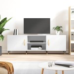 vidaXL Comodă TV, alb, 150x30x50 cm, lemn compozit vidaXL Comodă TV, alb, 150x30x50 cm, lemn compozit