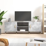vidaXL Comodă TV, gri beton, 150x30x50 cm, lemn compozit vidaXL Comodă TV, gri beton, 150x30x50 cm, lemn compozit