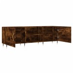 vidaXL Comodă TV, stejar fumuriu, 150x30x50 cm, lemn compozit