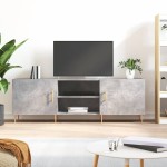 vidaXL Comodă TV, gri beton, 150x30x50 cm, lemn compozit vidaXL Comodă TV, gri beton, 150x30x50 cm, lemn compozit