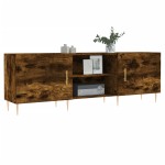 vidaXL Comodă TV, stejar fumuriu, 150x30x50 cm, lemn compozit