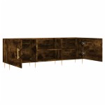 vidaXL Comodă TV, stejar fumuriu, 150x30x50 cm, lemn compozit