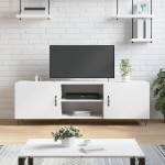 vidaXL Comodă TV, alb, 150x30x50 cm, lemn compozit vidaXL Comodă TV, alb, 150x30x50 cm, lemn compozit