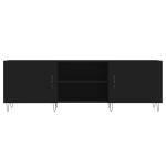 vidaXL Comodă TV, negru, 150x30x50 cm, lemn compozit