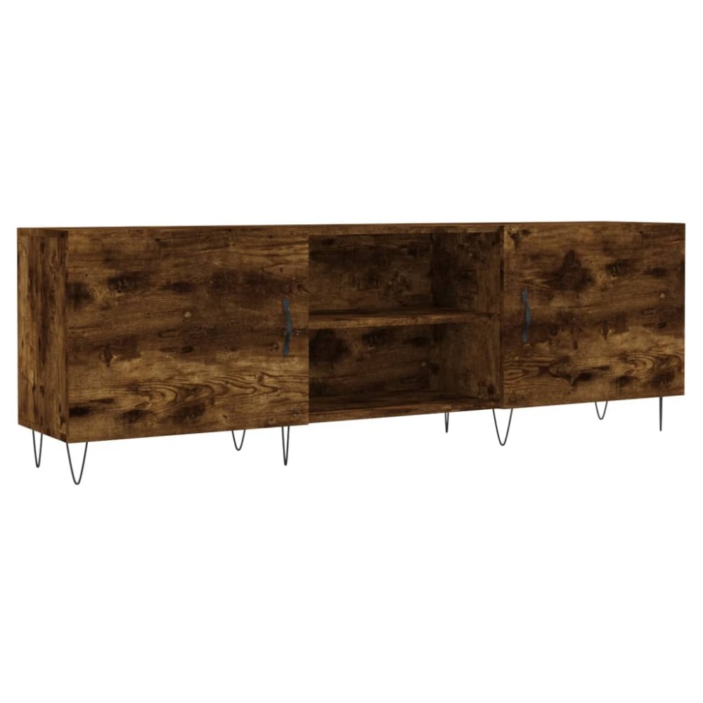 vidaXL Comodă TV, stejar fumuriu, 150x30x50 cm, lemn compozit