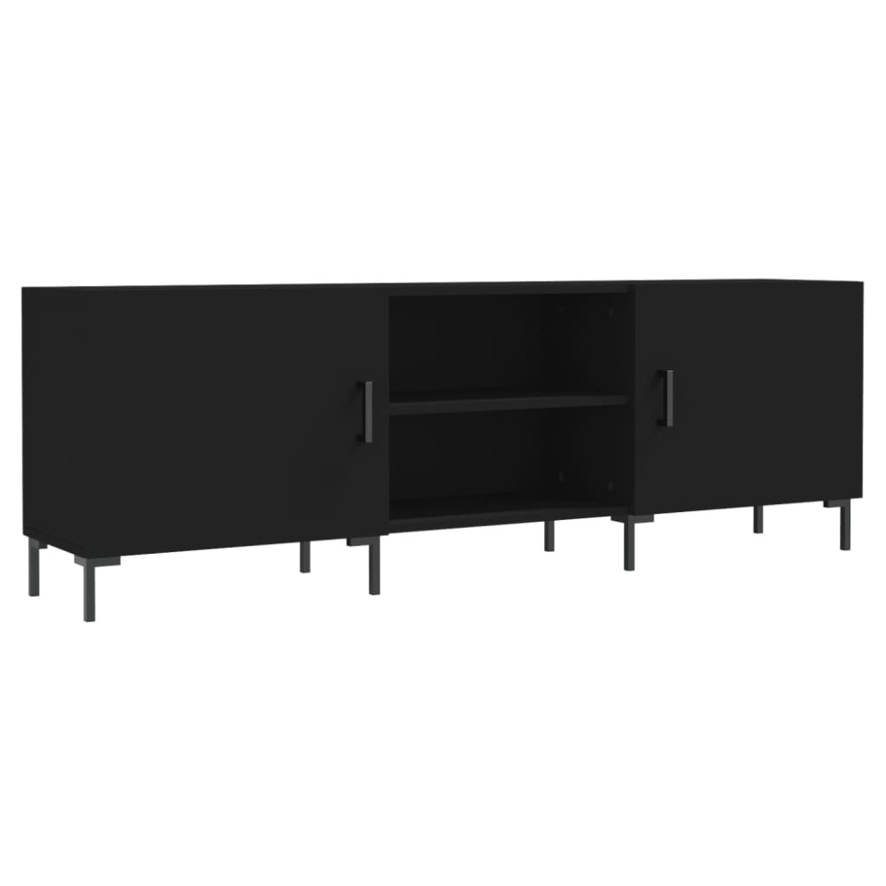 vidaXL Comodă TV, negru, 150x30x50 cm, lemn compozit