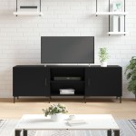 vidaXL Comodă TV, negru, 150x30x50 cm, lemn compozit