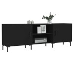 vidaXL Comodă TV, negru, 150x30x50 cm, lemn compozit