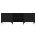 vidaXL Comodă TV, negru, 150x30x50 cm, lemn compozit